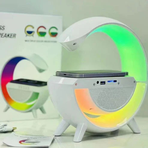 All-in-One Convenience: LED Wireless Charger & Speaker for Seamless Charging and Music