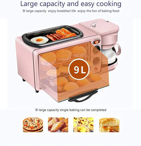 Compact Versatility: 3-in-1 Mini Oven for Baking, Grilling & Toasting