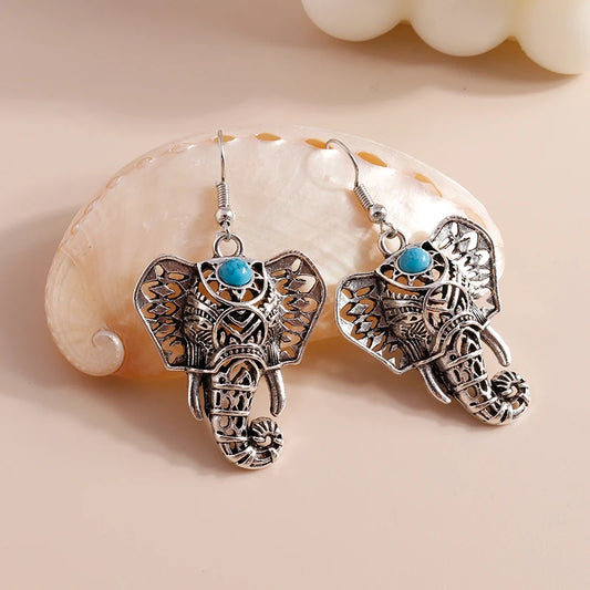 Elephant Drop Earrings for Women