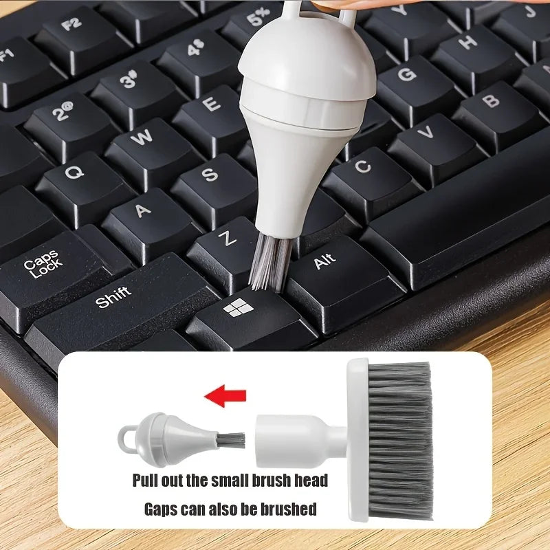 Computer Keyboard Cleaning Brush 2-in-1 Soft Bristle Dust Remover
