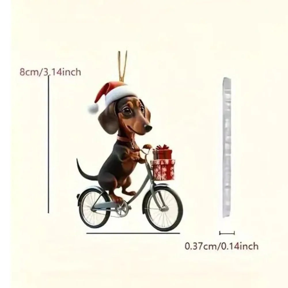 Christmas Puppy Ornaments Car Mirrors Key Chains