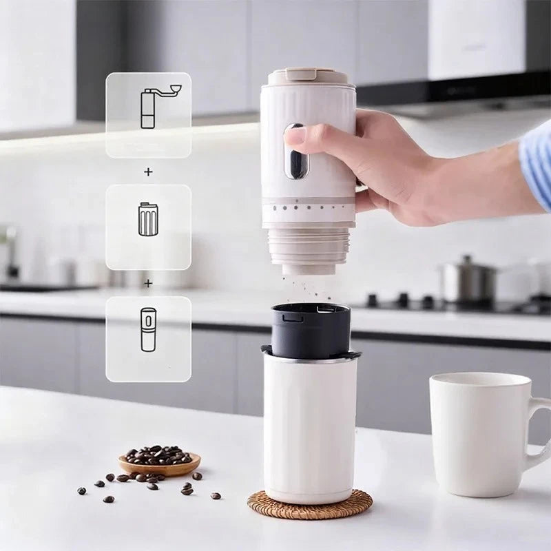 Portable Electric Coffee grinder Capsule Espresso Maker Household Travel