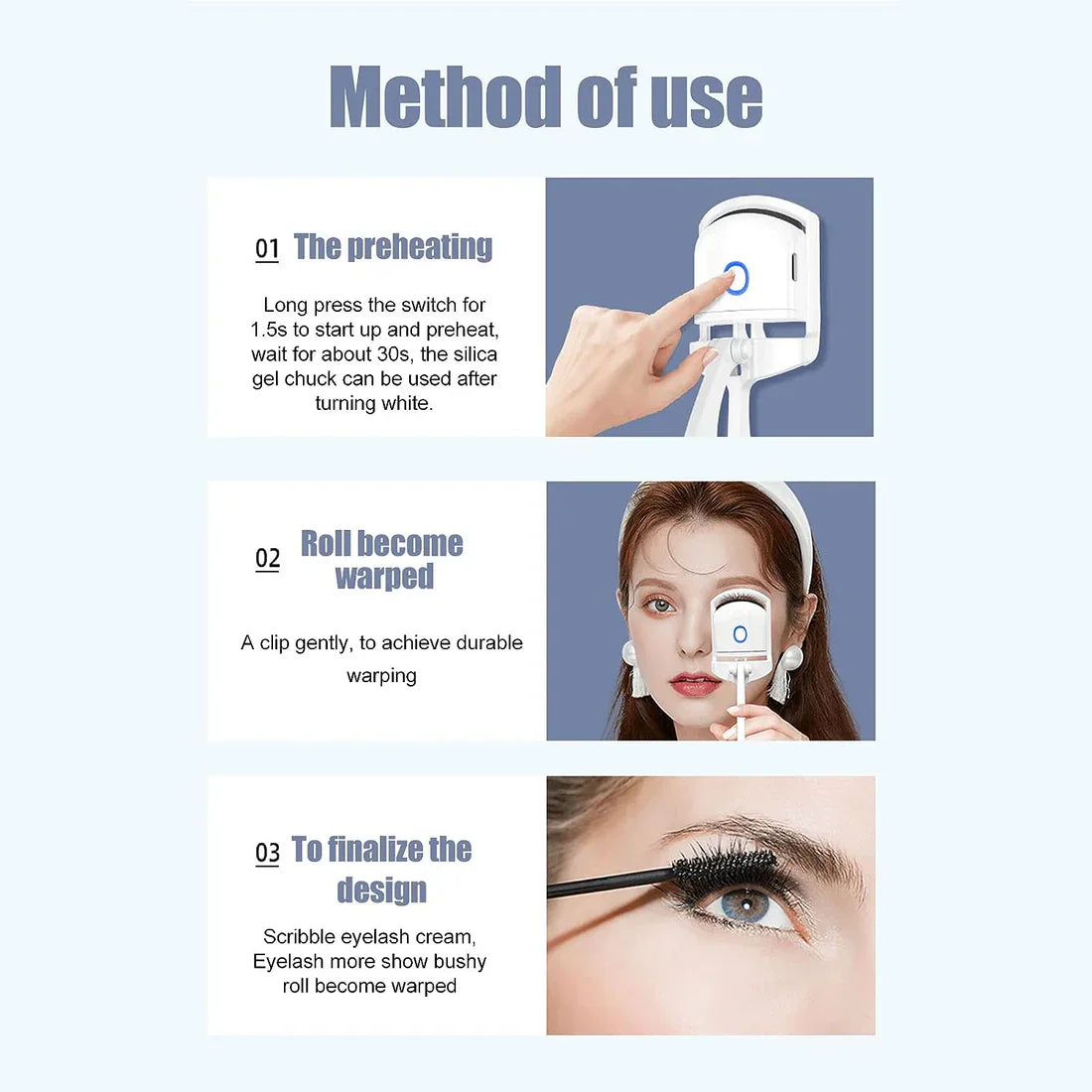 Long-Lasting Lift: Heated Electric Eyelash Curler for Perfectly Curled Lashes