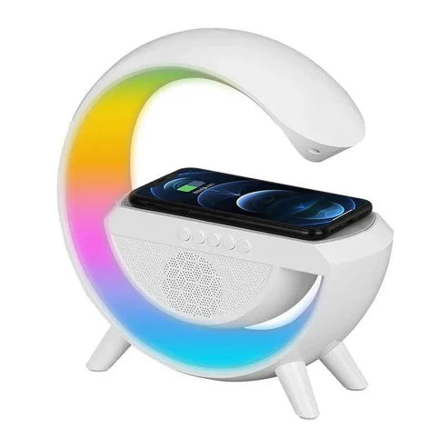 All-in-One Convenience: LED Wireless Charger & Speaker for Seamless Charging and Music